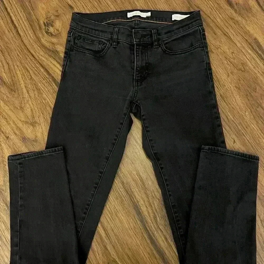 TORY BURCH Super Skinny Jeans  Black Denim Mid Rise-Size 27